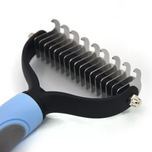 Pet Deshedding Brush for Dogs & Cats – Fur & Knot Remover