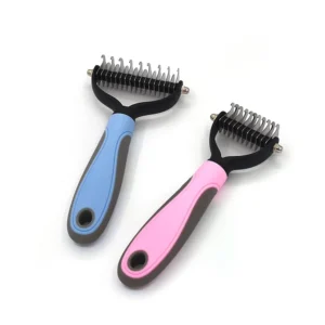 Pet Deshedding Brush for Dogs & Cats – Fur & Knot Remover