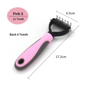 Pet Deshedding Brush for Dogs & Cats – Fur & Knot Remover