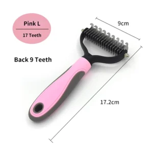 Pet Deshedding Brush for Dogs & Cats – Fur & Knot Remover
