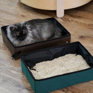 Portable Folding Travel Pet Litter Box Dog Toilet Tray Folding Cat Litter Potty Waterproof Outdoor Foldable Cat Litter Box