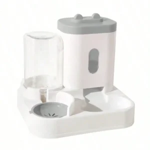 1-Pack Automatic Gravity-Fed Cat Water Dispenser & Feeder - Spill-Proof Large Capacity One-Piece Design,