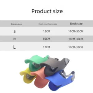 Adjustable Dog Silicone Duck Muzzle Anti Bite Stop Barking Pet Accessory Safe Small to Large Dog Mouthpiece Cover