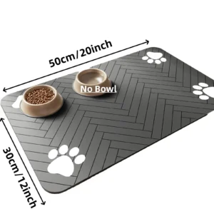 Absorbent Pet Mat S/M/L, Waterproof Non-Slip for Dog and Cat Bowls
