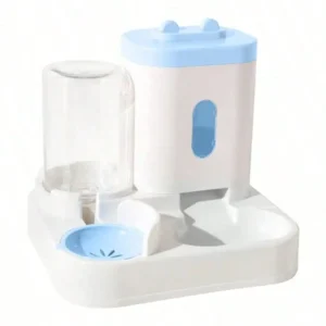 1-Pack Automatic Gravity-Fed Cat Water Dispenser & Feeder - Spill-Proof Large Capacity One-Piece Design,
