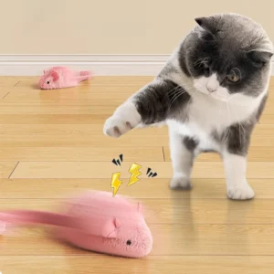 Interactive Plush Mouse Cat Toys Simulation Mice Kitten Self-Playing Plush Toys Indoor Pet Cats Chew Toy