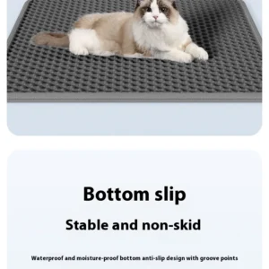 Large Cat Litter Mat Waterproof Double Layer Non Slip Litter Box Tray Pad Washable Durable Pet Toilet Training Mat
