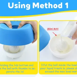 Anti-Choking Slow Feeder Dog Bowl Non-Slip 3/4 Cup - Lick Toy for Liquid Treats Bone Broth Yogurt
