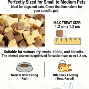 Dog 2-in-1 Interactive Toy Pet Automatic Food Treat Dispenser Cartoon Duck Design Slow Food Pet Snack Feeder for Dog Training
