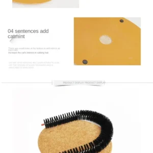 Cat Toy Arch Self Groome Pamper Feline with A Massage Grooming Rubbing Brush with Scratching Pad Toy for Cats Interactive Toys