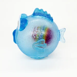 Dog Chewing Toy Training Sound Silicone Ball Simulated Fish Shape Dog Toy Interactive Cleaning Teeth Pet Accessories