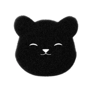 2 /4 Sets Of Household Pet Hair Remover, Machine Washed Bear Sticky Sponge, Reusable, Suitable For Washing Machine, Dryer, Black