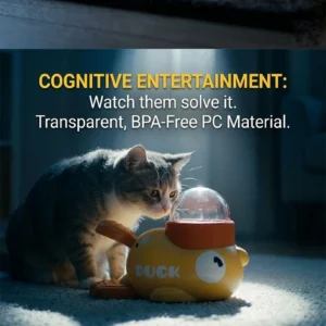 Dog 2-in-1 Interactive Toy Pet Automatic Food Treat Dispenser Cartoon Duck Design Slow Food Pet Snack Feeder for Dog Training