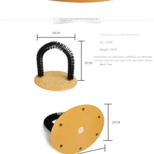 Cat Toy Arch Self Groome Pamper Feline with A Massage Grooming Rubbing Brush with Scratching Pad Toy for Cats Interactive Toys