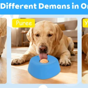 Anti-Choking Slow Feeder Dog Bowl Non-Slip 3/4 Cup - Lick Toy for Liquid Treats Bone Broth Yogurt