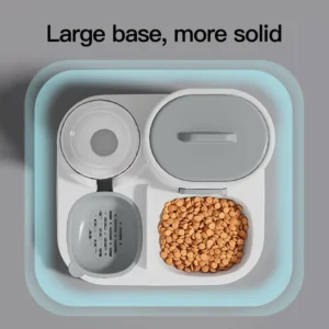 1-Pack Automatic Gravity-Fed Cat Water Dispenser & Feeder - Spill-Proof Large Capacity One-Piece Design,