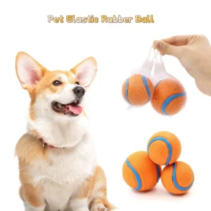 Tough Dog Toy Ball Chew Proof Elastic Jumping Fetch Ball for Large Medium Small Dogs Puppy Pet Chew Toy Solid Pet Accessories