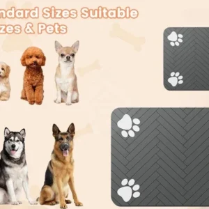 Absorbent Pet Mat S/M/L, Waterproof Non-Slip for Dog and Cat Bowls