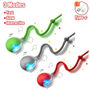 Smart Cat Toys Automatic Rolling Ball Fake Tail Rechargeable Electric Pet Interactive Toy Dog Cat Training Imitate Mouse Tail