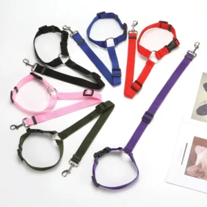Car Dog Safety Belt Pet Leash Adjustable Durable Nylon Strap For Small Medium Dogs Anti Shock Vehicle Travel Seat Belt Lead