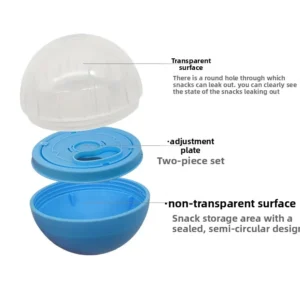 Treat Ball Dog Treat Dispenser Toy Ball Interactive Dog Toy - 4" Dog Food Toy Stimulation, Slow Feeder