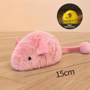 Interactive Plush Mouse Cat Toys Simulation Mice Kitten Self-Playing Plush Toys Indoor Pet Cats Chew Toy
