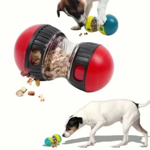 Interactive dog snack dispenser toy, suitable for all types of slow feeders, plastic pet toys, bringing fun and healthy eating