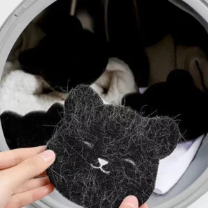 2 /4 Sets Of Household Pet Hair Remover, Machine Washed Bear Sticky Sponge, Reusable, Suitable For Washing Machine, Dryer, Black