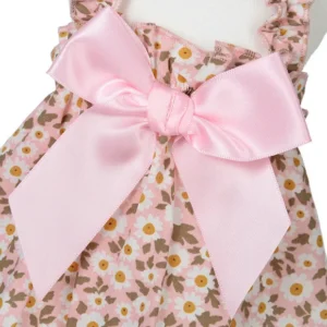 1pc Cat Skirt Pet Dress Dog Summer Dress Romantic Style With Pink Floral Print, Small Dog Clothes Pet Clothing Chihuahua Skirt