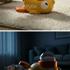 Dog 2-in-1 Interactive Toy Pet Automatic Food Treat Dispenser Cartoon Duck Design Slow Food Pet Snack Feeder for Dog Training