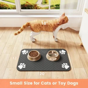 Absorbent Pet Mat S/M/L, Waterproof Non-Slip for Dog and Cat Bowls
