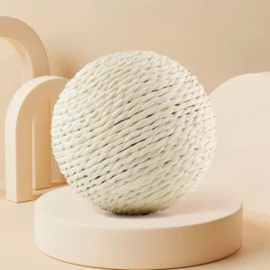 Interactive Sisal Cat Scratching Ball Toy Anti-Bite Teething Kitten Pet Supplies with Teeth Cleaning Feature Sound Making