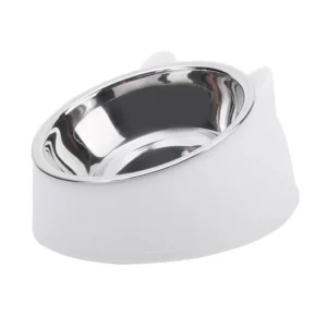 1/2/5pcs Cat Bowl Creative Inclined Kitten Puppy Food Feeding Bowls Stainless Steel Cats Drinking Feeder Pet Dogs Cats Feeders