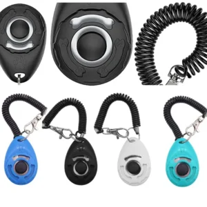 Dog Training Clicker Pet Cat Dog Click Trainer Use for Cat Puppy Birds Horses Aid Adjustable Wrist Strap Sound Key Chain