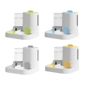 1-Pack Automatic Gravity-Fed Cat Water Dispenser & Feeder - Spill-Proof Large Capacity One-Piece Design,