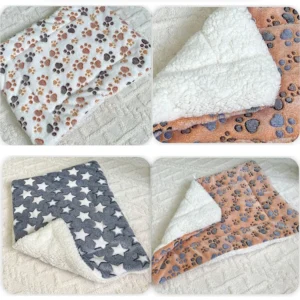 Flannel Pet Sleeping Mat Dog Bed Cat Litter Puppy Bed Dog Sofa Lovely Mattress Cushion for Small Large Dog Blanket For Winter