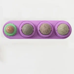 4 in 1 Rotating Catnip Silver Vine Ball Teeth Cleaning Acne Prevention Digestive Health Wall Stick on Toy Edible Safe Material
