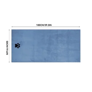 35*75cm/50*100cm Microfiber Pet Bath Towel Embroidered Super Soft Absorbent Cat for Dogs Grooming Supplies