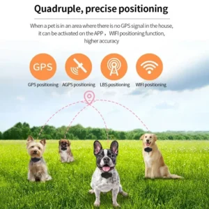 AiQUE IPX8 Waterproof Airtag Protective Shell Pet Anti-Lost Cat/Dog Holder Collar GPS Locator Tracker Case Pet Supplies Air Tag