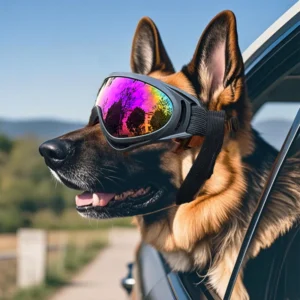 Dog Sunglasses Soft Adjustable UV Protection Pet Goggles Easy Wear Puppy Glasses For Small Medium Breed Outdoor Riding Driving