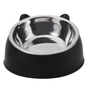 1/2/5pcs Cat Bowl Creative Inclined Kitten Puppy Food Feeding Bowls Stainless Steel Cats Drinking Feeder Pet Dogs Cats Feeders