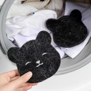 2 /4 Sets Of Household Pet Hair Remover, Machine Washed Bear Sticky Sponge, Reusable, Suitable For Washing Machine, Dryer, Black