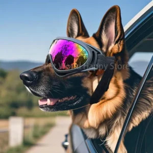 Dog Sunglasses Soft Adjustable UV Protection Pet Goggles Easy Wear Puppy Glasses For Small Medium Breed Outdoor Riding Driving