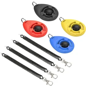Dog Training Clicker Pet Cat Dog Click Trainer Use for Cat Puppy Birds Horses Aid Adjustable Wrist Strap Sound Key Chain