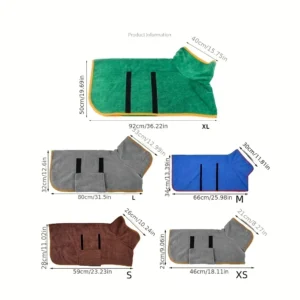 New Dog Bathrobe Absorbent Pet Quick Drying Bath Towel Dog Bath Towel Large Small Dogs Clean Absorbent Bathrobe Cat Pet Products