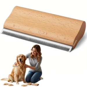 Wood PET Cat Dog Horse Removal Shedding Grooming Tool Hair Brush Comb Long Hair self-Cleaning