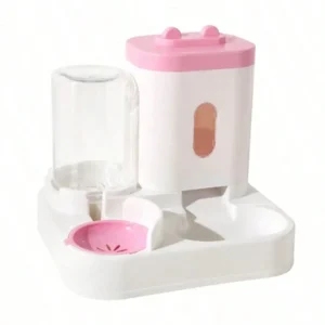 1-Pack Automatic Gravity-Fed Cat Water Dispenser & Feeder - Spill-Proof Large Capacity One-Piece Design,