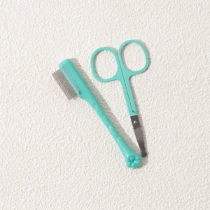 Pet Facial Cleaning Comb Set Removes Tear Stains Eye-poop Cat Paw Comb Dog Hair Repair Scissors Cat Hair Comb Pet Clean Supplies